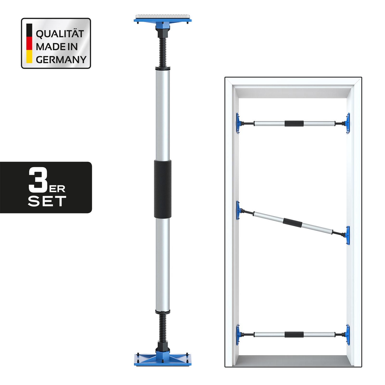 3 Stück PROFISPANN® Türspanner 67-107cm - Max. 40kg - MS-T2000