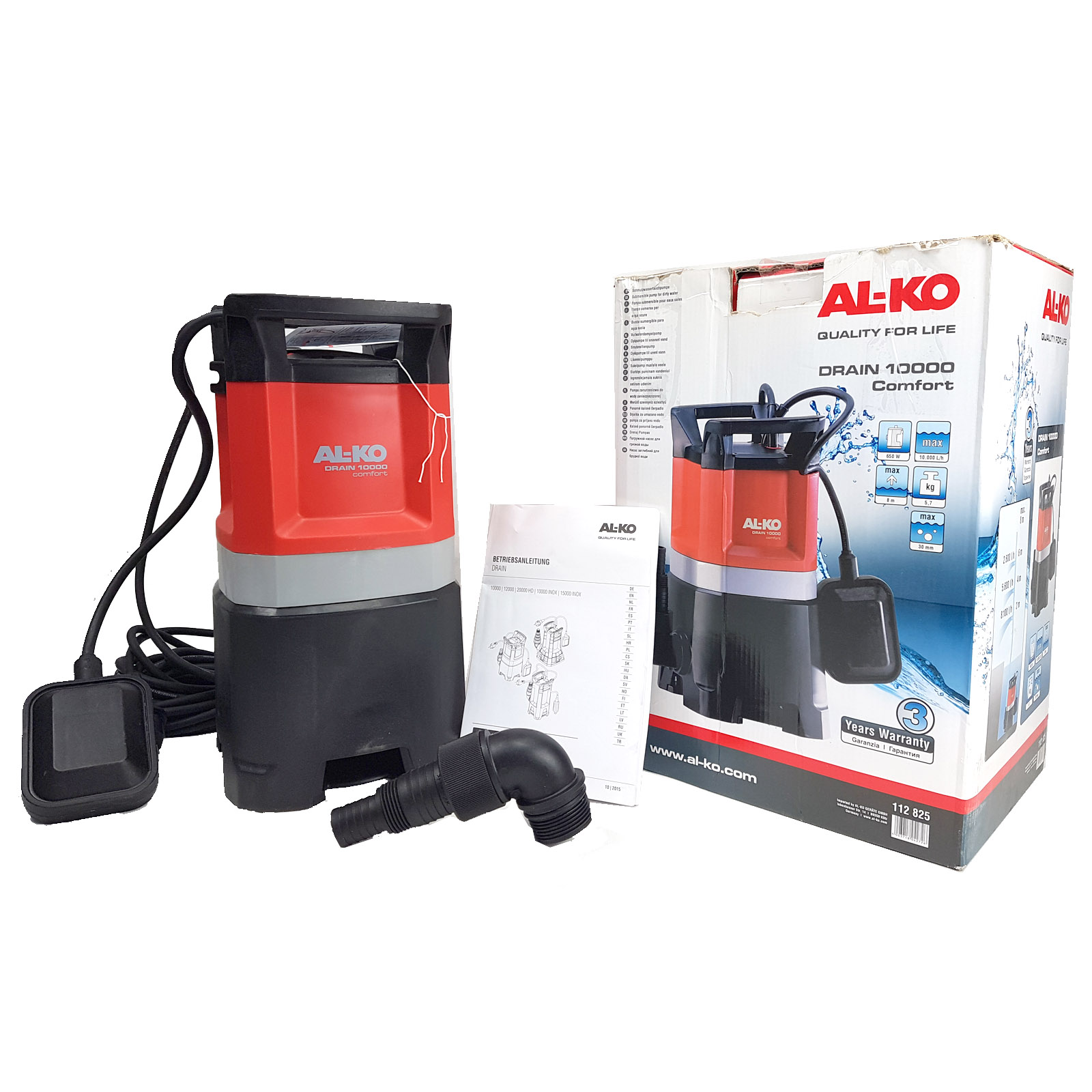 AL-KO Schmutzwassertauchpumpe Drain 10000 Comfort -650 Watt - 112825 -