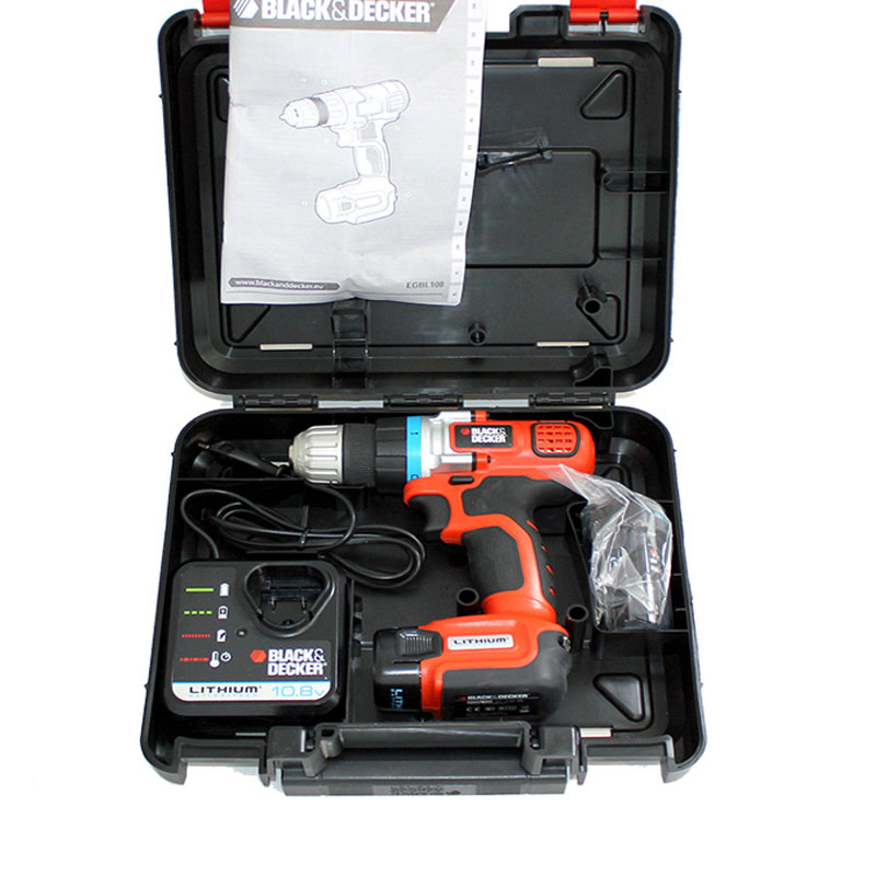 Black & Decker 10,8 V Li-Ion Akku Bohrschrauber EGBL108KB + 2. Akkus